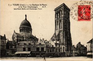 CPA TOURS - La Basilique St-MARTIN et la Tour Charlemagne (298859)