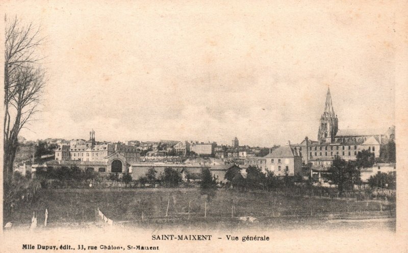 Vintage Postcard 1910's Vue Generale General View of Saint Maixent France FR