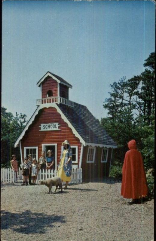 Storyland Amusement Park Cape Cod MA Hyannis - School House Postcard