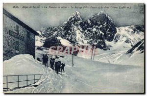 Old Postcard Mountaineering Savoy Alps The winter Vanoise Felix Faure refuge ...