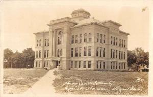 Logan Iowa Harrison Court House Real Photo Antique Postcard K84911