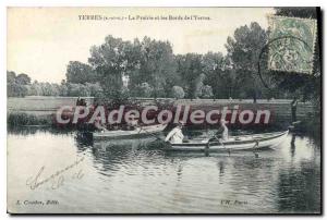 Postcard Old La Prairie Yerres And The Banks From the yerres