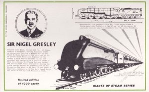 Sir Nigel Gresley Steam Train Railway Limited Edition Postcard