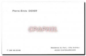 Business Card Pierre Emile Didier Chateaurenard Residence at Villa Park Dnree