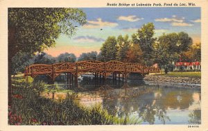 Rustic Bridge At Lakeside Park - Fond Du Lac, Wisconsin WI  