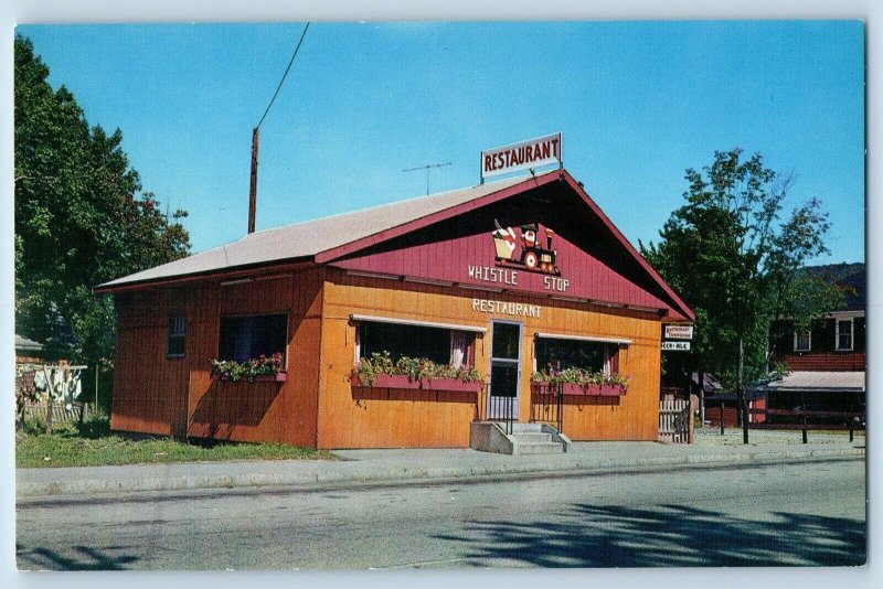 Lincoln New Hampshire Postcard Whistle Stop Restaurant Kancamagus c1960 Vintage