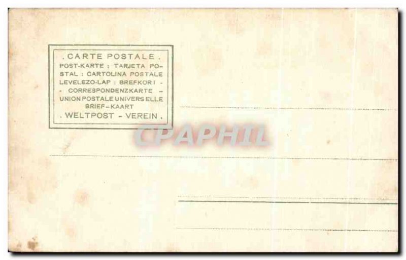 Old Postcard Torino Riva del Po Castelio det Valentino