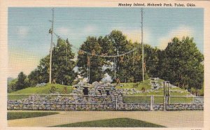 Postcard Monkey Island Mohawk Park Tulsa OK