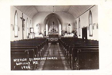 Kansas - St. Andrew's Church, Wright Interior RP 1946