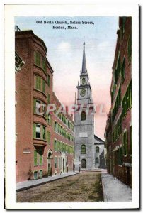 Old Postcard Old North Church Street Salem Tremont St Boston Mass