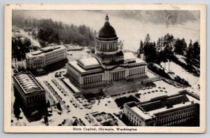 State Capitol Olympia WA Aerial View Graycraft Postcard J22