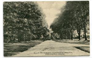 Elm Street Scene Canaan Connecticut 1912 postcard