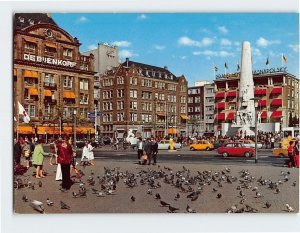 Postcard Het Nationaal Monument, Amsterdam, Netherlands