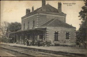 Selles-sur-Cher Grance La Gare RR Train Station c1915 Postcard