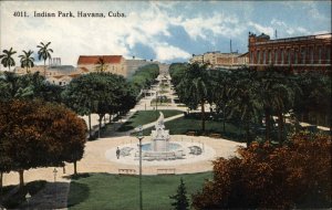 Havana Cuba Indian Park c1910 Vintage Postcard