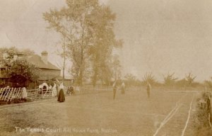 The Tennis Court Woolton Farm Liverpool Real Photo Old Postcard