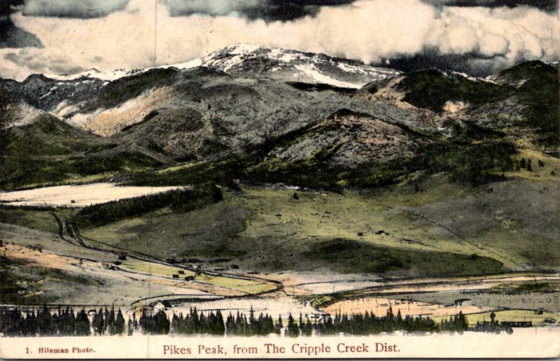 Colorado Pike Peak From Cripple Creek 1909
