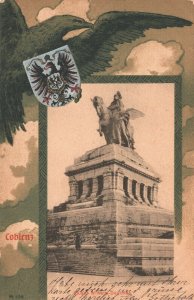 Germany Koblenz Kaiser Wilhelm Denkmal Vintage Postcard 03.78