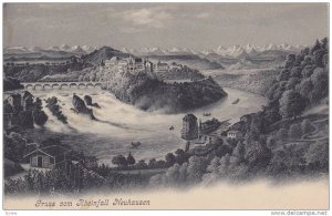 Aerial View, Gruss vom Rheinfall Neuhausen, Saxony, Germany, 10-20s