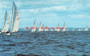 8 Postcards, Sailing, Sailboats, Various Scenes