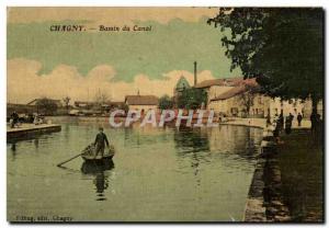 Old Postcard Chagny Canal Basin (TOILEE map)