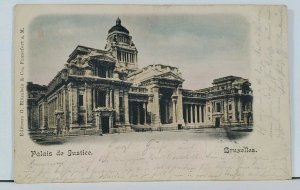 Belgium Brussels Courthouse 1900 to Berlin Postcard L6