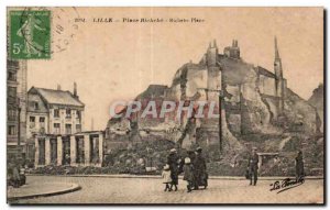 Postcard Old Lille Place Biechehe Richebe Place Army