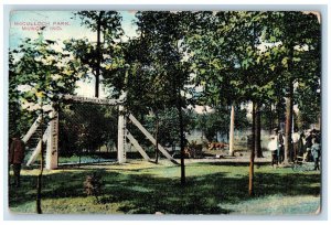 Muncie Indiana IN Postcard View Of McCulloch Park 1911 Posted Antique