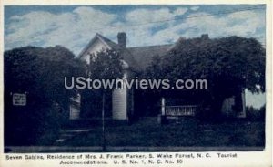 Residence of Mrs. J. Frank Parker in Wake Forest, North Carolina