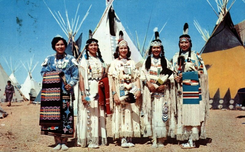 USA Indian Maidens New Mexico Chrome Postcard 08.65