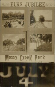 Harrison SD Elks Jubilee Mossy Creek Park 4th July c1910 Real Photo Postcard