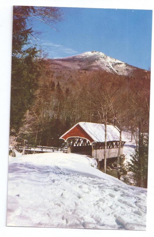 Covered Bridge Postcard New Hampshire Franconia Flume NH