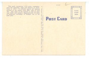 MS - Vicksburg. Nat. Military Park, Mississippi Memorial  (crease)