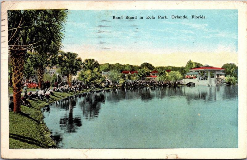 Band Stand in Eola Park, Orlando Florida Postcard I17