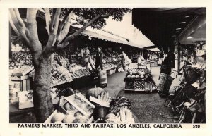 RPPC, Real Photo, Farmers Market, Fairfax, Los Angeles, CA., Old Post Card