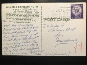 Vintage Postcard 1969 Princess Kaiulani Hotel Waikiki Beach Hawaii (HI)