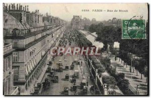 Old Postcard Paris Rue de Rivoli