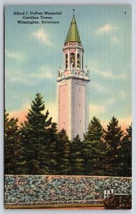 Wilmington Delaware~Alfred DuPont Memorial Carrillon Tower~Vintage Linen PC