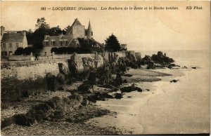 CPA Locquirec - Les Rochers de la Jetee et la Roche Tombee (1033339)