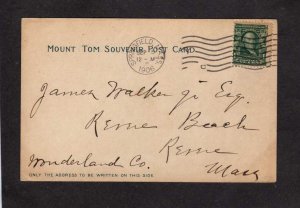 MA Rock Cut Railroad Train Mt Tom Holyoke Mass Massachusetts Postcard UDB 1906