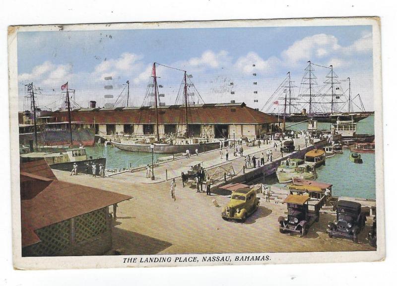 1939 USA Picture Postcard - The Landing Place, Nassau, Bahamas (AP14)