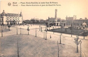 Place Marie Henriette et gare de Gand St Pierre Gand France Unused 