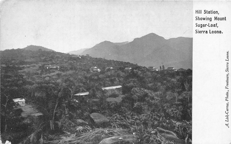 br106515 hiss station showing mount sugar loaf sierra leone africa