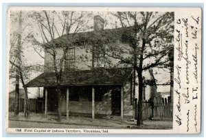 1907 First Capital Of Indiana Territory Vincennes Indiana IN Posted Postcard