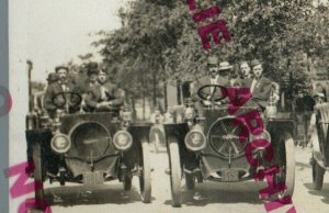 RPPC c1910 ADVERTISING Cars GLIDDEN TOUR Automobiles FRANKLIN MOTOR CARS AAA