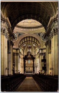 Interior Of St. James Cathedral Montreal Canada Parish Cathedral Postcard