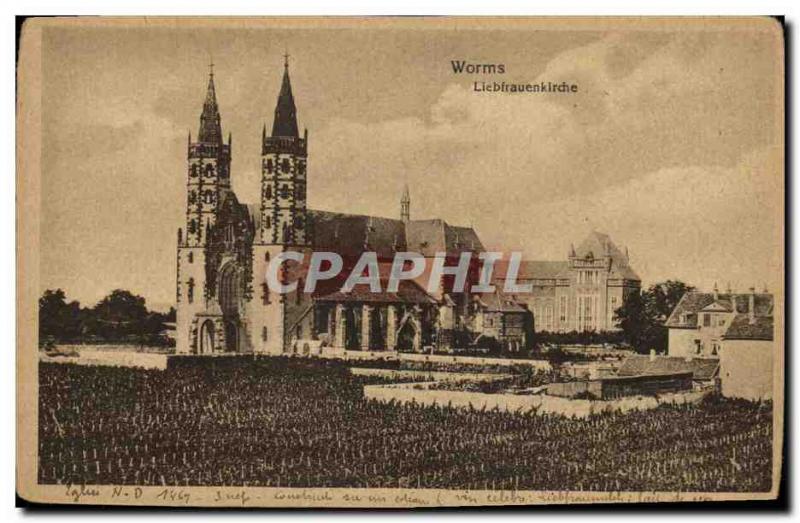 Old Postcard Worms Liebfrauenkirche