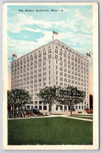 1924 The Kahler Rochester Minnesota MN Grounds Building Roadway Posted Postcard
