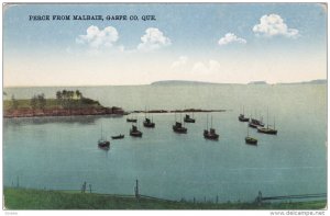 GASPE, Quebec, Canada, 1900-1910's; Perce From Malbaie, Boats