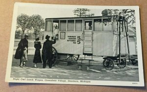 VINTAGE PENNY PC UNUSED NIGHT OWL LUNCH WAGON GREENFIELD VILLAGE DEARBORN MICH.